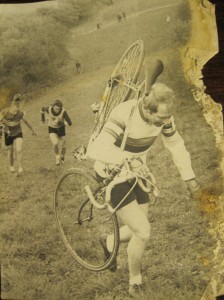 Me, Cyclist v Harriers event, Farthngdown, Coulsdon, Surrey, December 1969. 